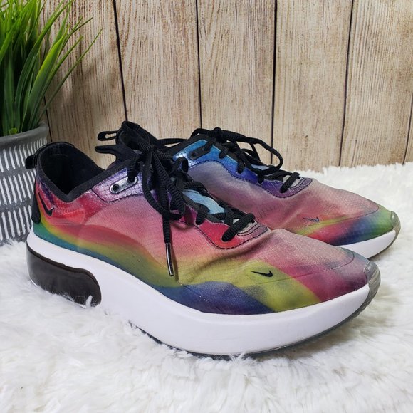 Nike Shoes - NIKE AIR MAX Women's 7.5 Multicolor Rainbow Lace-up, Casual, Active Sneakers GUC